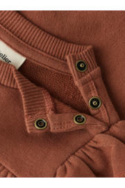 thumbnail: LIL' ATELIER BABY oversized sweater met ruches - donkeroranje