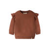 LIL' ATELIER BABY oversized sweater met ruches - donkeroranje