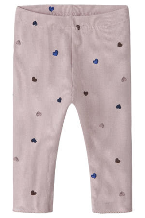 regular legging met hartjes lichtroze