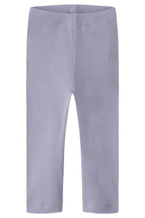 skinny regular waist babybroek rib gebreid