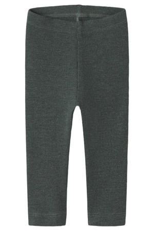 skinny regular waist babybroek rib gebreid
