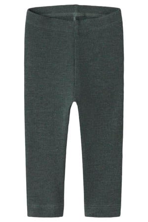 skinny regular waist babybroek rib gebreid