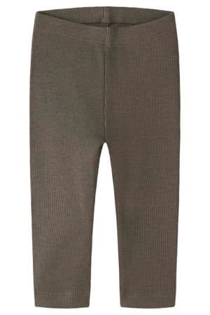 skinny regular waist babybroek rib gebreid