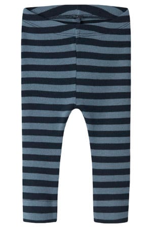 gestreepte legging - donkerblauw