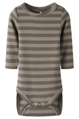 modal gestreepte romper - bruin
