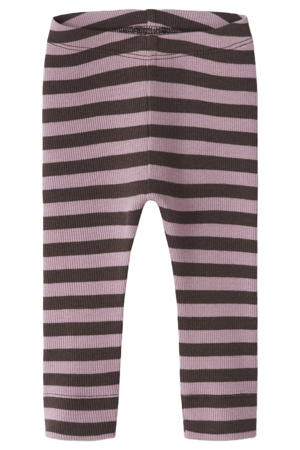 gebreide gestreepte legging - roze