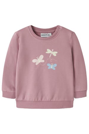 sweater met print - lila