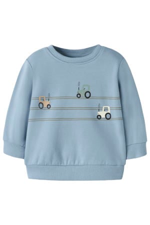 sweater met print - lichtblauw