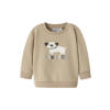 NAME IT BABY rechtvallende sweater met print - beige