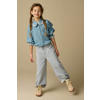 Sissy-Boy gestreepte wide leg jeans light blue denim
