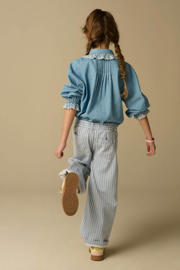 thumbnail: Sissy-Boy gestreepte wide leg jeans light blue denim