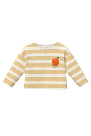 gestreepte longsleeve geel