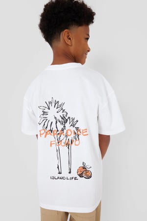 T-shirt met backprint wit