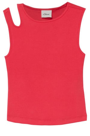 T-shirt rib gebreid rood