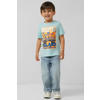 s.Oliver T-shirt met print - blauw