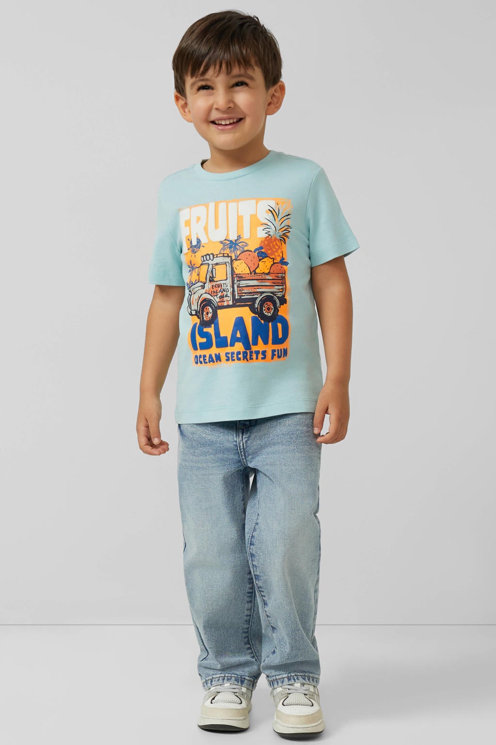 s.Oliver T-shirt met print - blauw