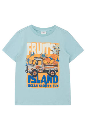 T-shirt met print - blauw