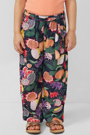 wide leg casual broek donkerblauw