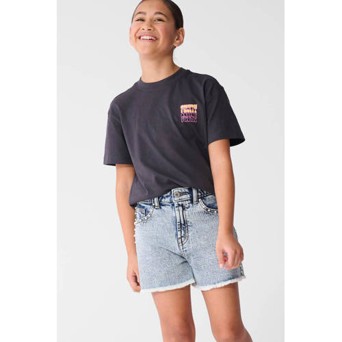 Shoeby T-shirt antraciet Grijs Meisjes Katoen Ronde hals Logo - maat 158/164 afbeelding