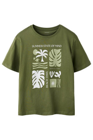 T-shirt olijfgroen