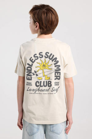 T-shirt met backprint ivoor