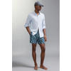 MANGO TEEN zwemshort all over print blauw/wit
