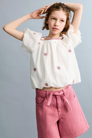 denim short roze