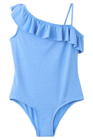 one shoulder badpak blauw