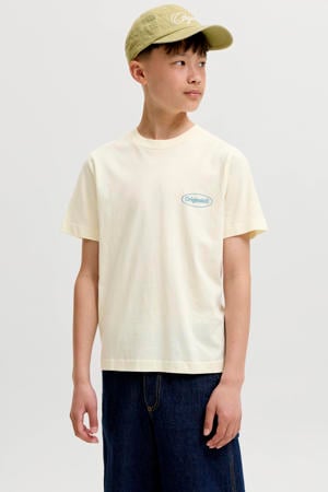 relaxed fit T-shirt met backprint - ecru