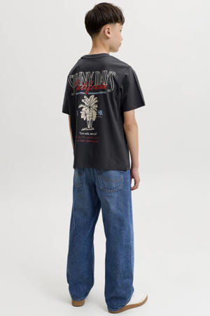 T-shirt met backprint - antraciet