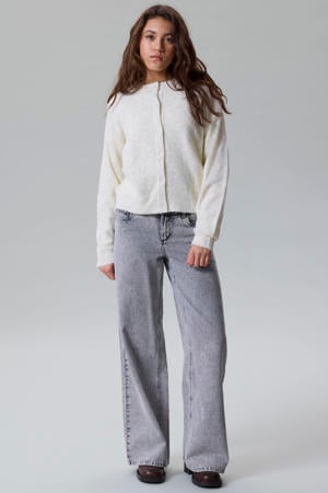 NLFBIRM wide leg jeans - grijs