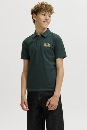 polo met print - donkergroen