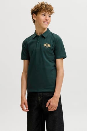 polo met print - donkergroen