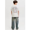 JACK & JONES JUNIOR T-shirt met backprint - wit