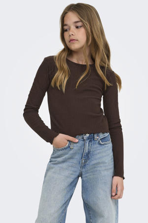 longsleeve chocoladebruin