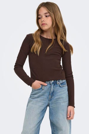 longsleeve chocoladebruin