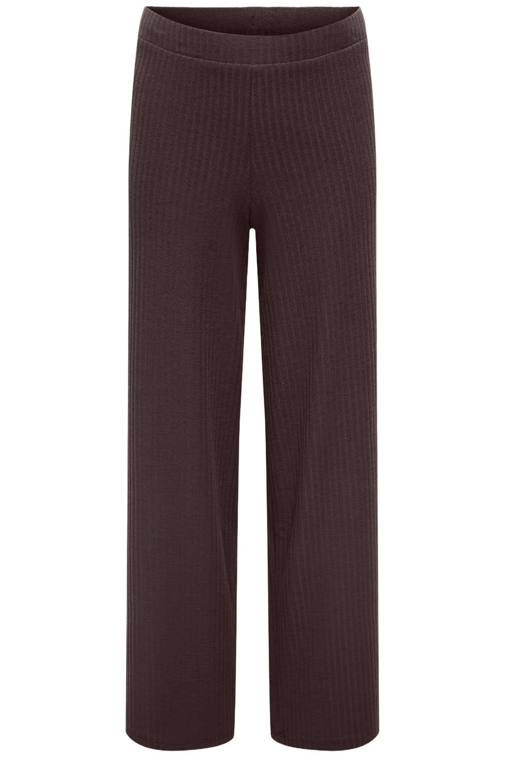 Donkerblauwe meisjes KIDS ONLY GIRL wide leg casual broek met effen