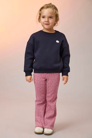 flared gebloemde broek - roze