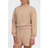 NIK&NIK regular fit sweatshort met tekst - lichtbruin
