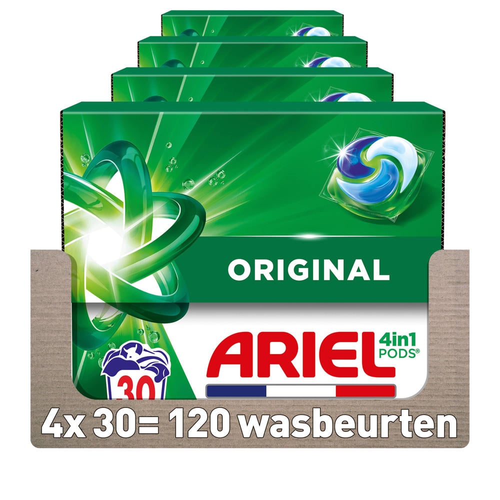 Ariel 4in1 PODS Wasmiddel Pods Original - 4 x 30 Wasbeurten - 120 wasbeurten