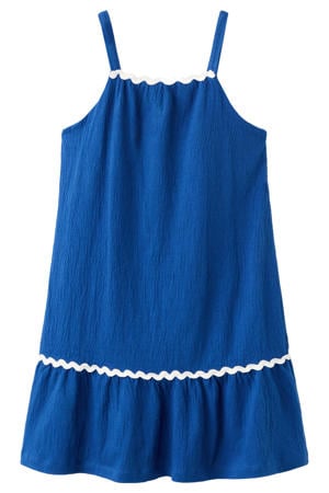 midi jurk blauw
