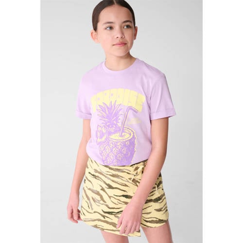 Shoeby T-shirt lila Paars Meisjes Katoen Ronde hals Printopdruk - maat 170/176 afbeelding
