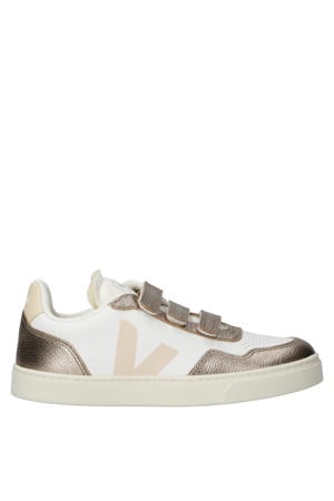 Small V-90 leren sneakers wit/brons