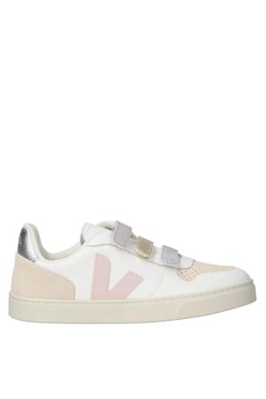 Small V-10 leren sneakers wit