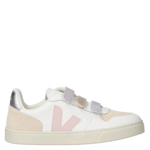 Small V-10 leren sneakers wit