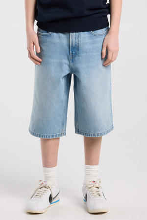 baggy jort medium blue denim