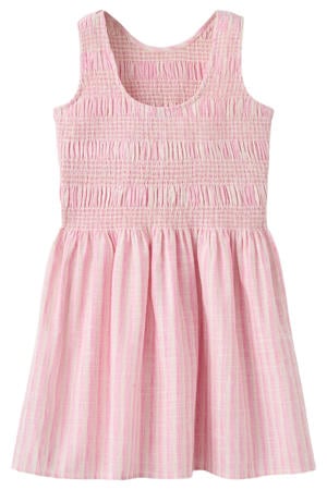 gestreepte zomerjurk roze