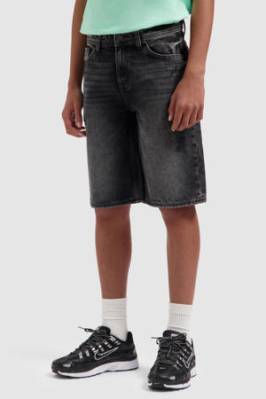 short grey denim