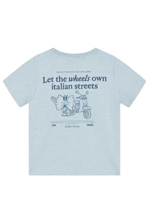 T-shirt met backprint lichtblauw