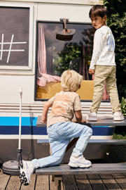 thumbnail: Daily7 T-shirt met backprint zand